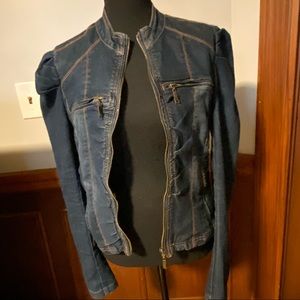 Womens Denim Jacket by Jou Jou Sz Large